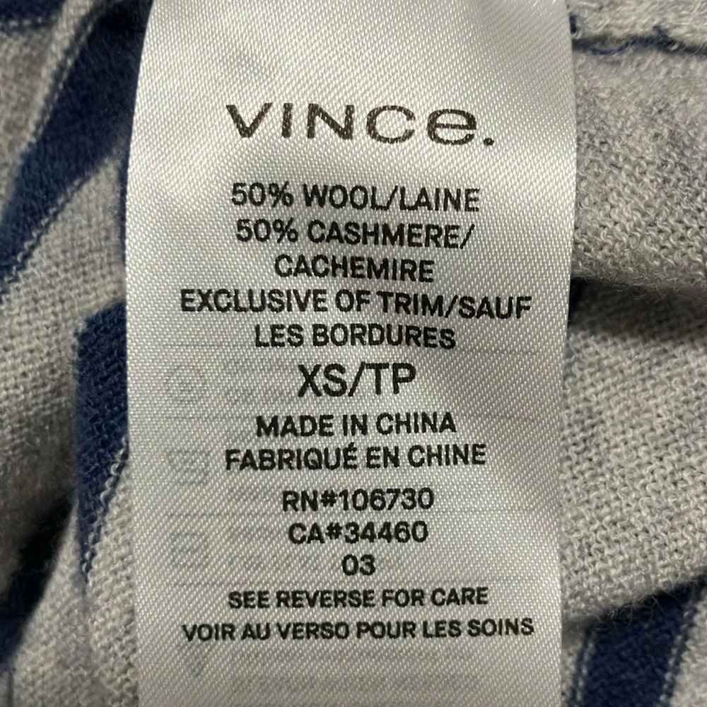 NWT Vince Cashmere Blend Striped Sweater Size XS - Picture 8 of 9
